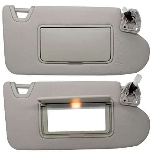 NHILES Right Side Sun Visor Compatible with Nissan Altima 2013 2014 2015 2016 2017 2018 with Light, Without Sunroof 96400-3TA2A Gray - Image 5