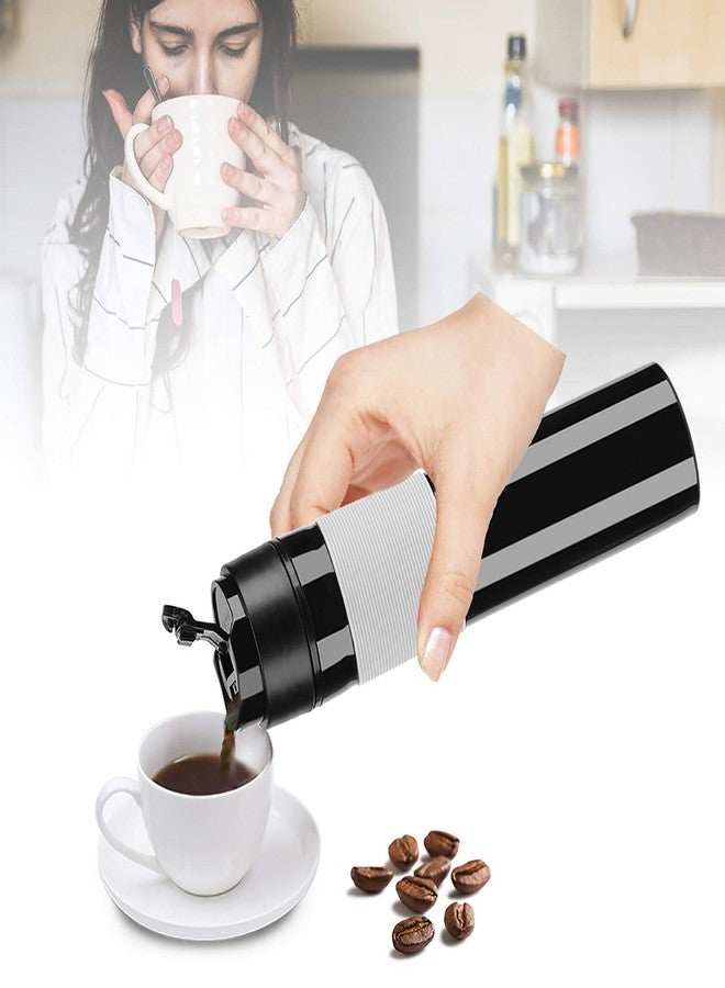 HAOHIZE Coffee Press Bottle, 350ml Portable Mug Tea and Coffee Maker Bottle Coffee Brewer Travel Tumbler Water Cup Tea Coffee Maker Drinking Water Cup for Travelling (Black) - Image 5