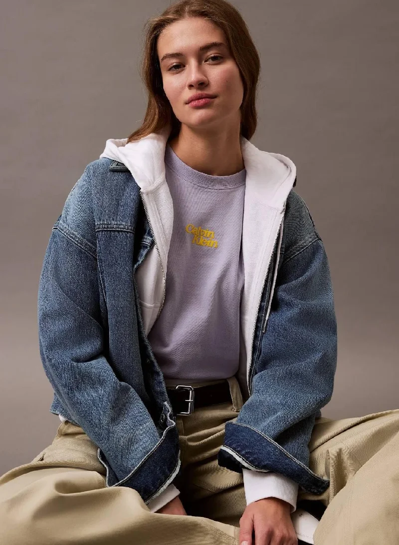 Calvin Klein Jeans  Flock Logo T-shirt for Women | Best Price UAE