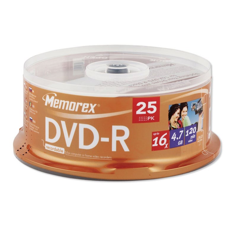 Memorex DVDR 16x 47GB 25 Pack Spindle