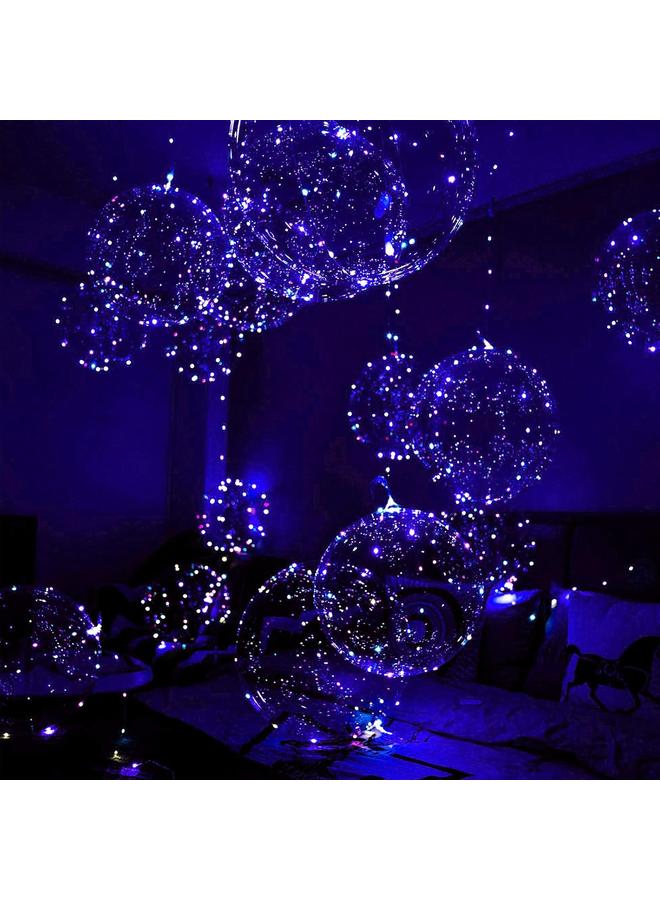 Bluejw Light Up Led Balloons, 18 Packs Party Balloon Cell Battery included Inflated Size 22 Inches 3 Modes Flashing String Lights Clear Balloon, for Birthday Wedding Decorations (4 Colors) - Image 1