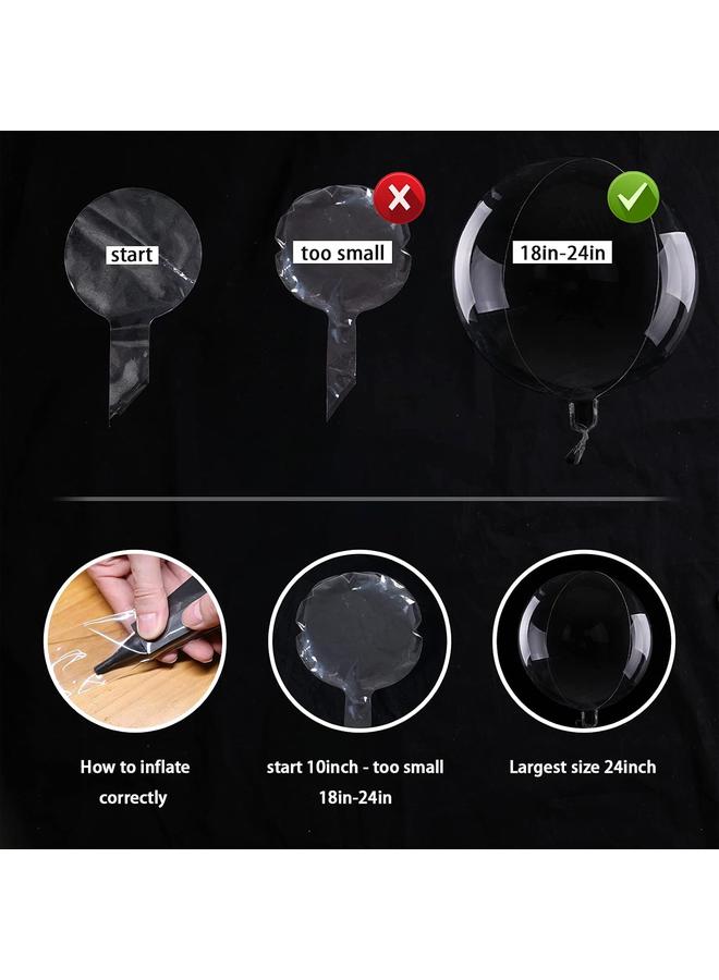 Bluejw Light Up Led Balloons, 18 Packs Party Balloon Cell Battery included Inflated Size 22 Inches 3 Modes Flashing String Lights Clear Balloon, for Birthday Wedding Decorations (4 Colors) - Image 5