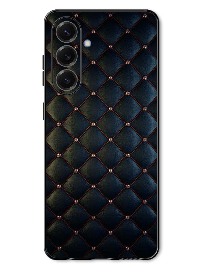 Theodor Case Compatible with Samsung Galaxy A57 Protection Shockproof Bumper Cover Stappers On Black Cloth Pattern - Image 1