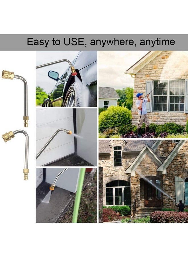 Selkie Selkie 120" Pressure Washer Extension Wand Power Washer Lance with Spray Nozzle Tips,30°,90°Curved Rod, 1/4’’Quick Connect, Replacement for Anti-Leaked Ring 4000 PSI - Image 5