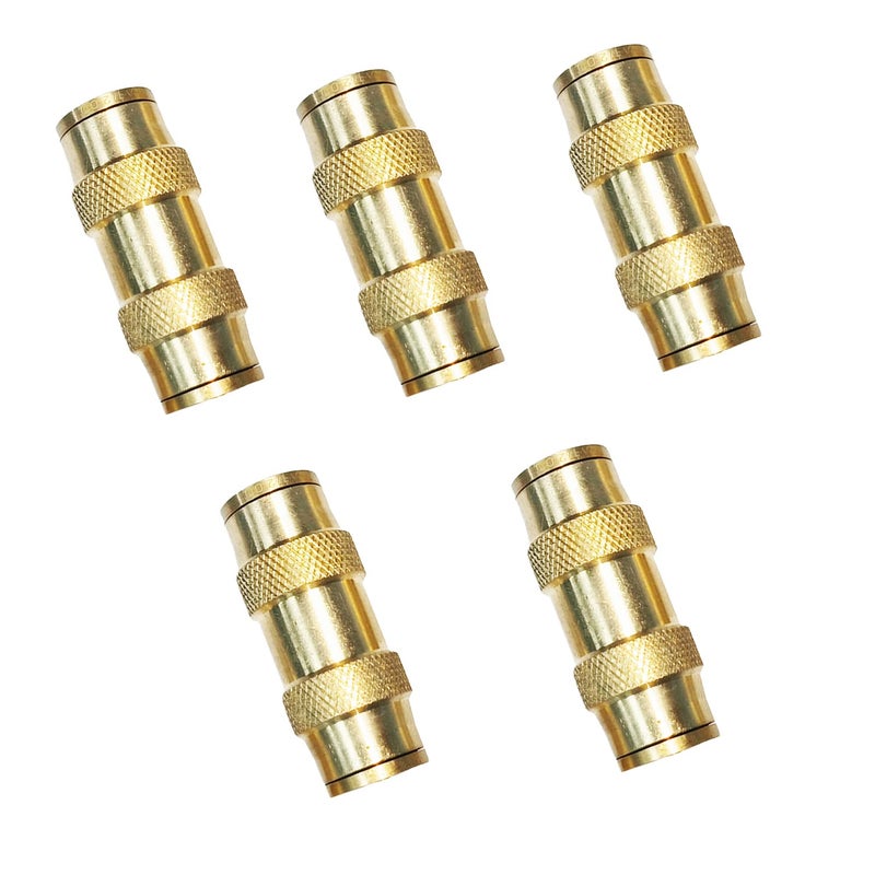 TL TOOLEGIN 1/2" Tube OD Push-to-Connect Pneumatic Fittings Set - DOT Air Brake Line Fittings, 5pcs Air Hose Quick Connect Fittings