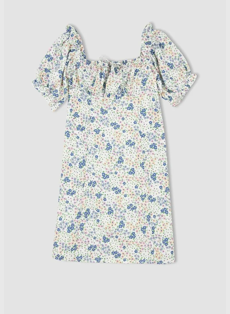 DeFacto Floral Off-Shoulder Dress