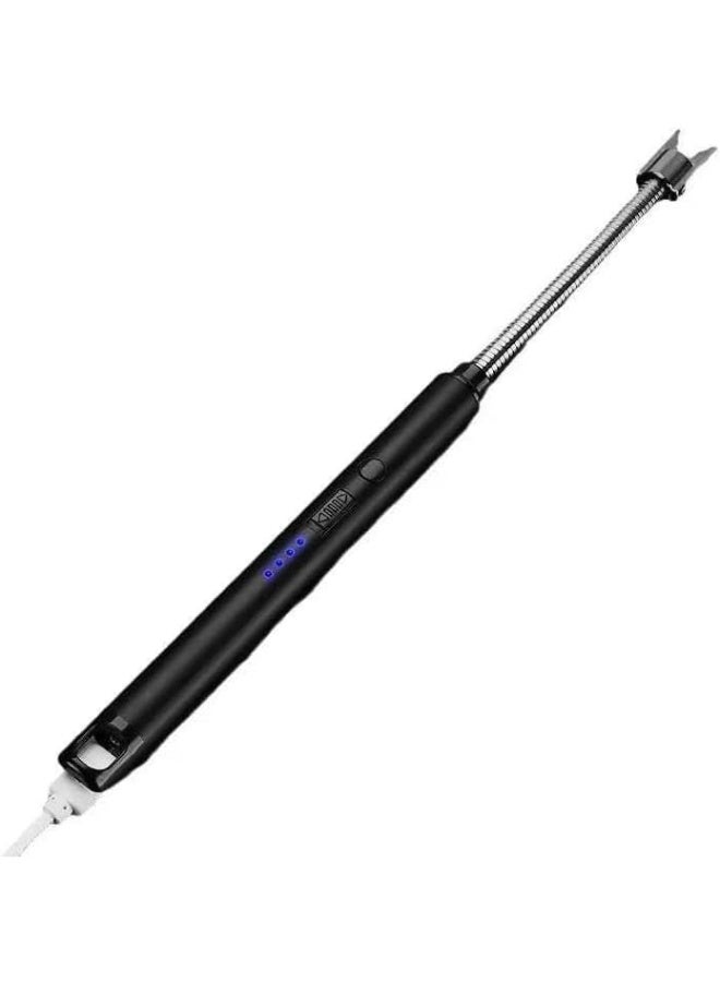 Rechargeable electronic lighter – operates without flame or gas, offering maximum safety. Wind‑resistant and equipped with a child safety lock, it ensures secure use. Designed with a long, flexible neck to easily light stoves, ovens, candles, and for home occasions or outdoor trips with ease and safety. - Image 1