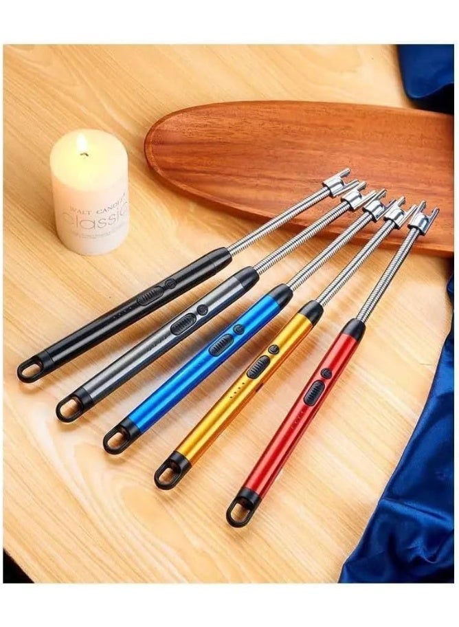 Rechargeable electronic lighter – operates without flame or gas, offering maximum safety. Wind‑resistant and equipped with a child safety lock, it ensures secure use. Designed with a long, flexible neck to easily light stoves, ovens, candles, and for home occasions or outdoor trips with ease and safety. - Image 5