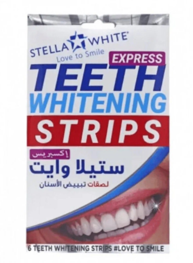 ستيلا وايت لصقات تبييض الاسنان من ستيلا وايت , 6 لصقات - Image 1