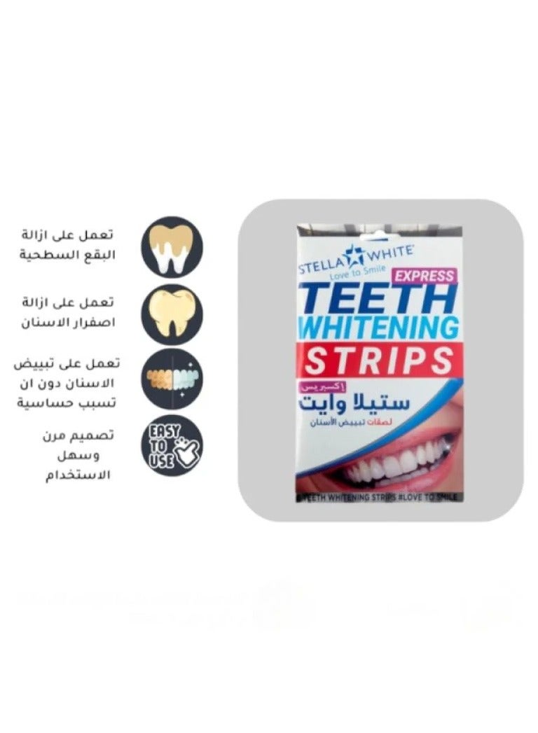 ستيلا وايت لصقات تبييض الاسنان من ستيلا وايت , 6 لصقات - Image 3