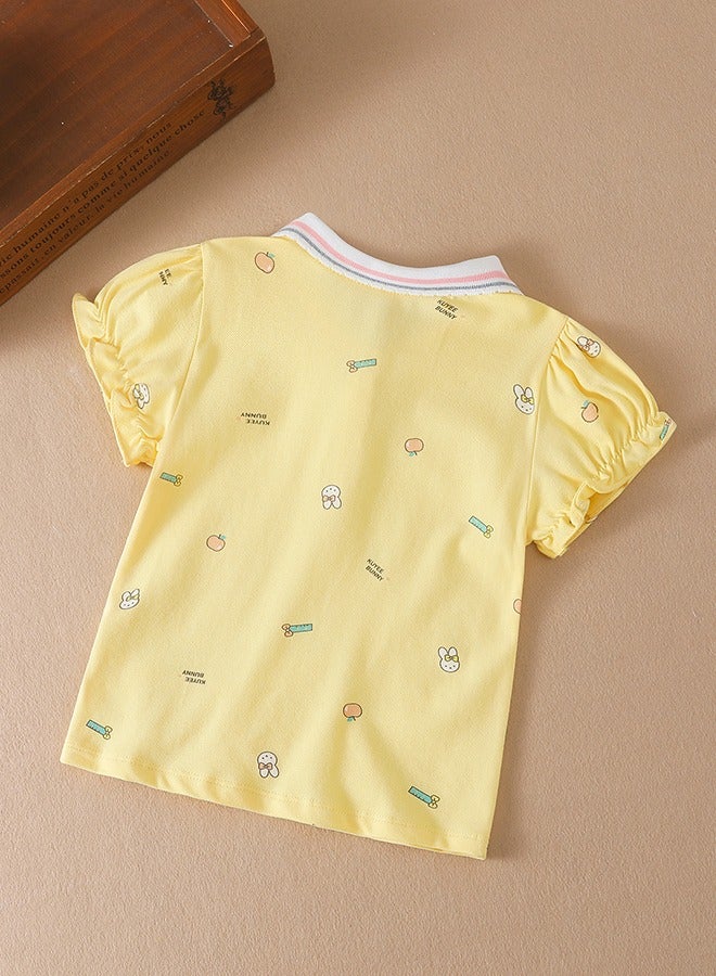 KUYEEBEAR KUYEEBEAR Baby Girls Preppy Style Summer Polo Shirt  - Image 2