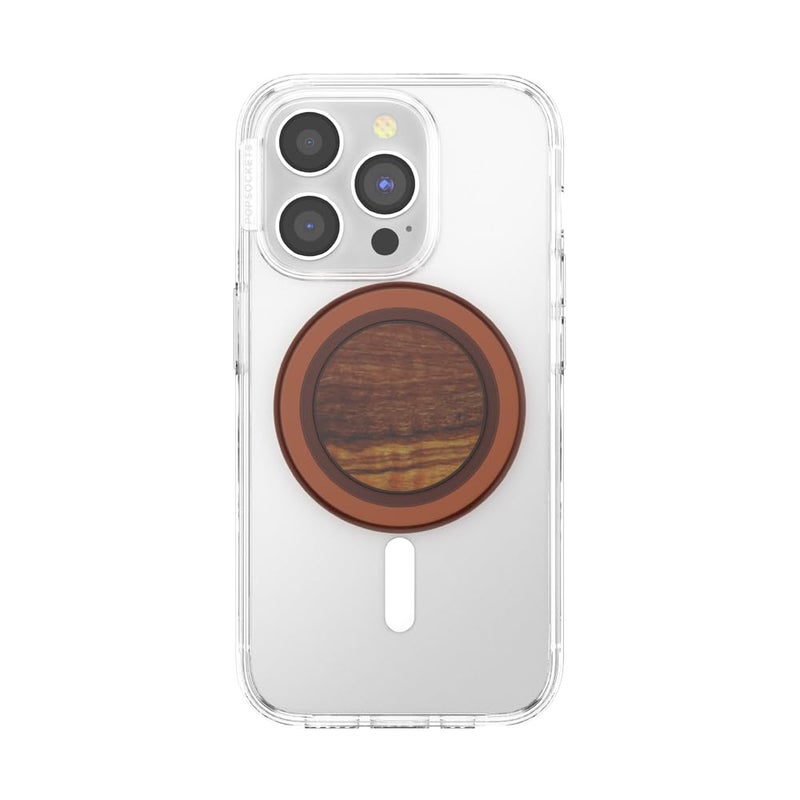 PopSockets Phone Grip for MagSafe, Magnetic Holder, Phone Stand, Brown - Olive Wood - Image 4