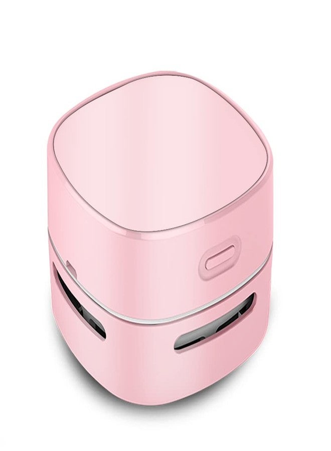 ODISTAR Desktop Vacuum Cleaner, Mini Table dust Sweeper Energy Saving,High Endurance up to 400 mins,360º Rotatable Design for Keyboard/Home/School/Office (Pink Charging) - Image 1