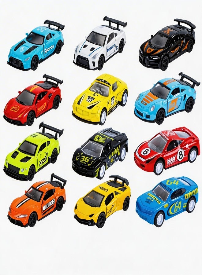 CUTE STONE 12 Pack Small Alloy Racing Car Toy for Kids, Boys and Girls - Image 1