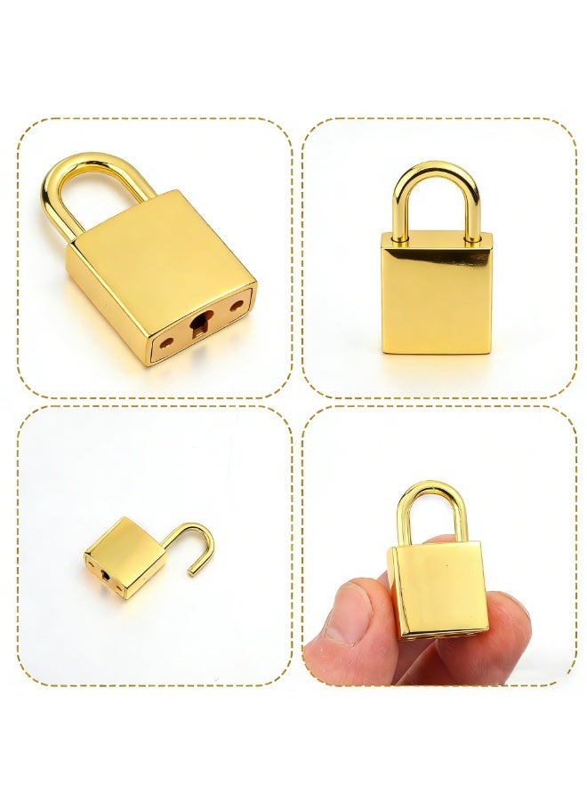 PAWSONIFY 2pcs Vintage Old Antique Style Mini Archaize Padlocks Key Lock with Key for Jewelry Box Storage Box Diary Book(Gold) - Image 4