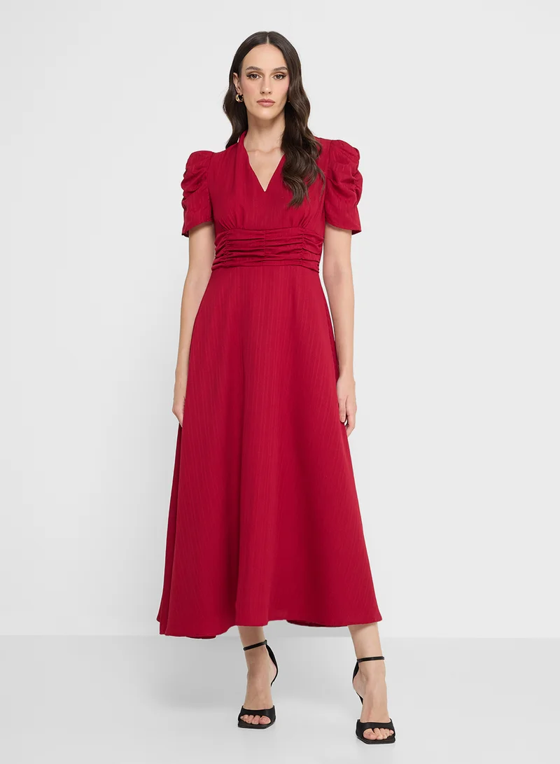 ايلا Puff Sleeved A-line Dress