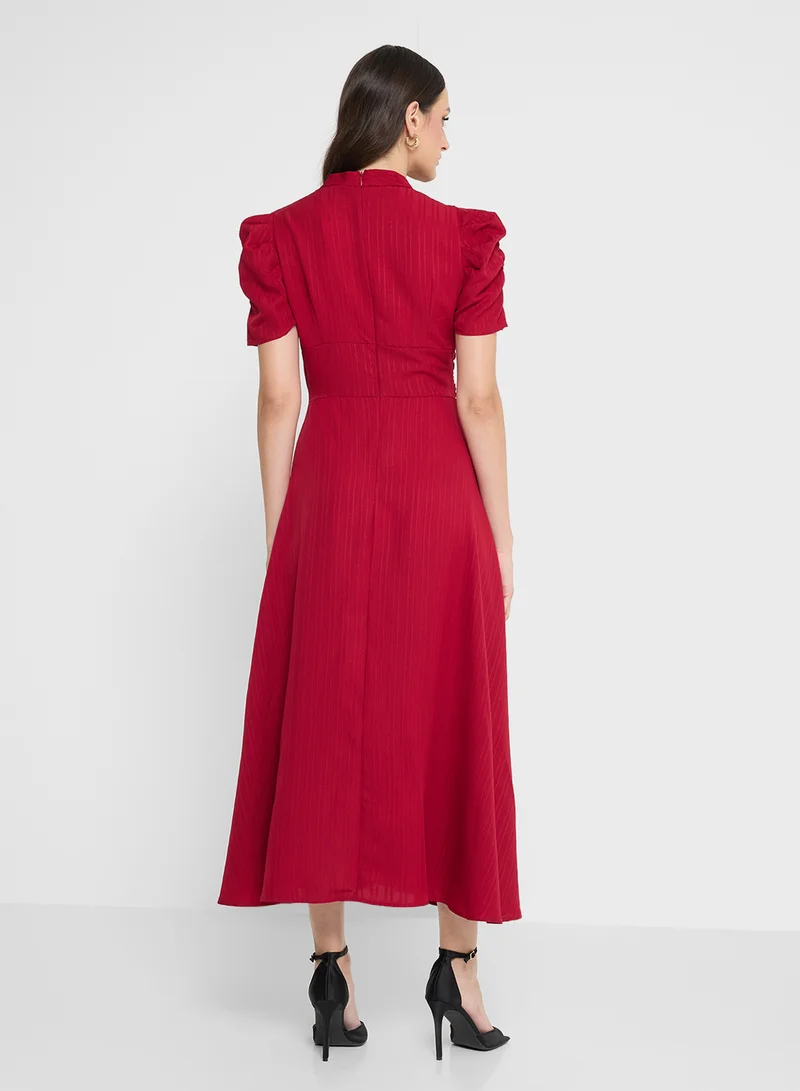 ايلا Puff Sleeved A-line Dress