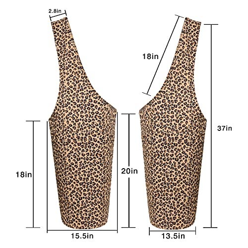 BagYG Yoga Mat Bag - Long Tote with Pockets - Holds More Yoga Accessories - Yoga Bag Fit Most Size Mats - Leopard Print Yoga Mat Carrier 37"x15.5" - Image 4