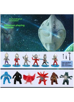 Archaeological Excavation Toy Kolomi Blind Box Girl Digs Gem Treasure Children Three-li Gull-Color:Ultraman Fossil A (2 Ultraman + 2 Monsters + 10 Gems) Comes With A Set Of Metal Tools