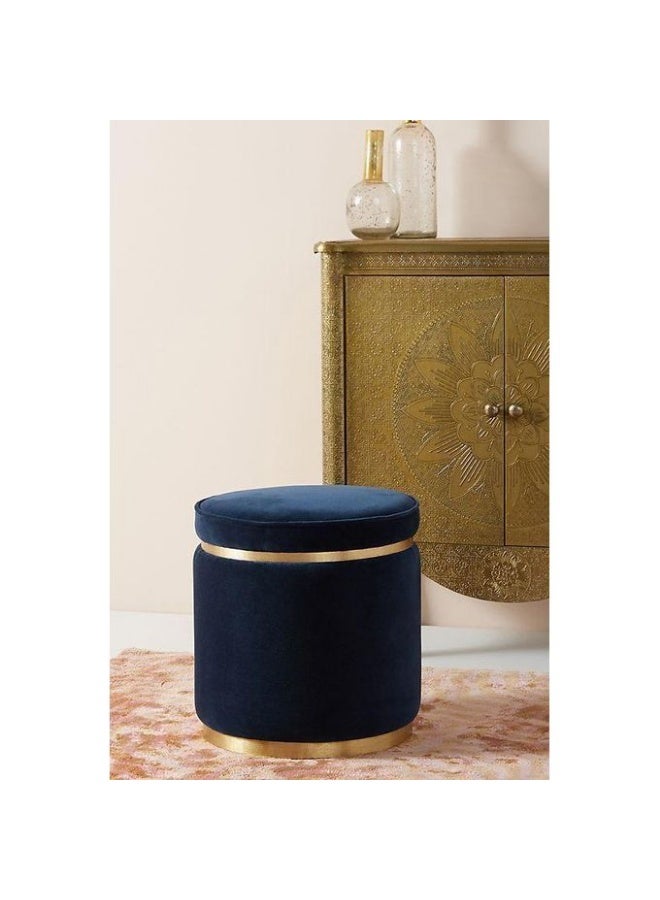 Luxury Pouf with Steel Frame – Modern Design Combining Comfort and Durability, Blue