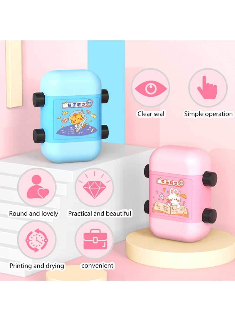 SYOSI Addition Subtraction 2 in 1 Math Roller Stamps, 3Pcs Reusable Roller Digital Teaching Stamp for Kids, Math Practice Stamps Within 100 Teaching Stamp for Home Preschool Kindergarten Classroom Supplies - Image 2