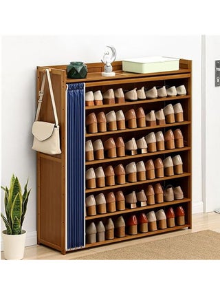 Wooden Shoe Rack Shoe Cabinet with Dustproof Cover Free Standing Shoe Rack Organizer, Multi-Function Storage Shelf - pzsku/Z6A7DA269E5DF9C2F3D91Z/45/_/1703231636/4e8ed801-9168-44cb-bfe1-84b1802a24cc