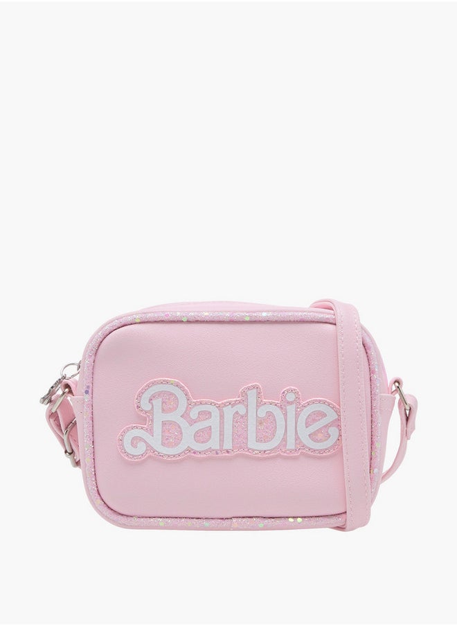 Barbie Girls Print Crossbody Bag with Zip Closure and Adjustable Strap  - Image 1