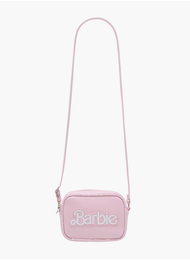 Barbie Girls Print Crossbody Bag with Zip Closure and Adjustable Strap  - Image 2