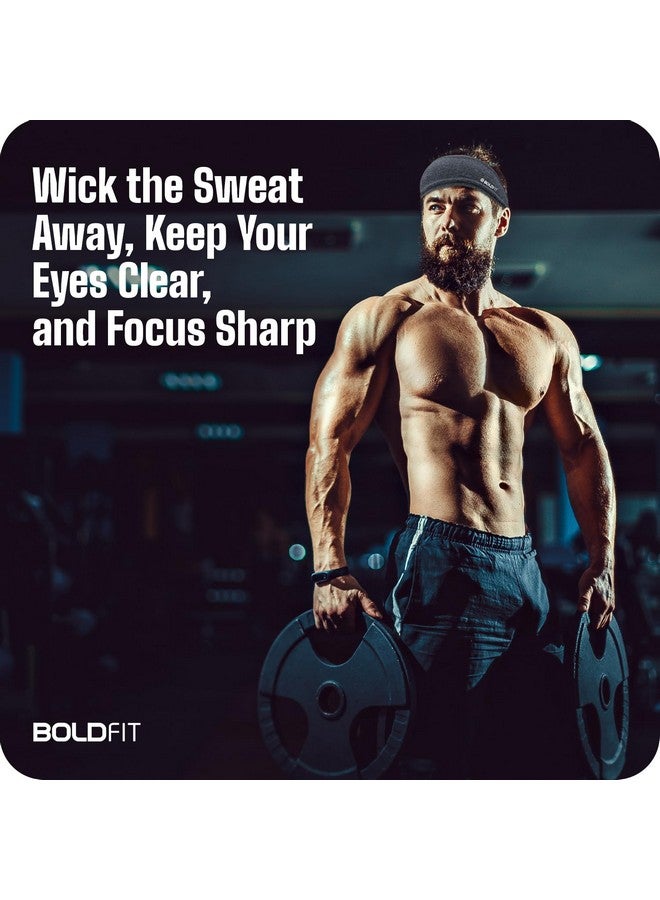 بولد فيت عصابة رأس Boldfit للرجال، عصابة رأس رياضية للرجال والنساء، عصابة شعر للصالة الرياضية، للتمرين والجري - عصابة رأس قابلة للتنفس، مضادة للانزلاق وسريعة الجفاف للشعر الطويل (مجموعة من قطعتين (أسود، أسود مختلط)) - Image 5