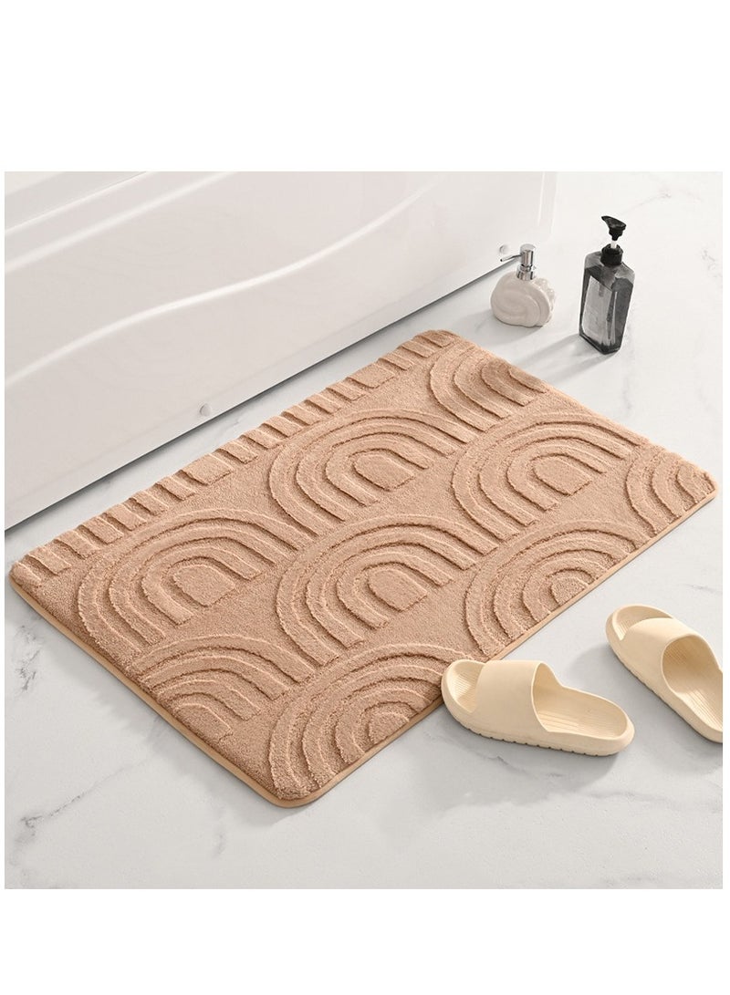 Bluejw 1-Piece Size Is 60x90 Cm Thickened Memory Cotton Entrance Mat Bathroom Anti-Skid Mat Bathroom Entrance Kitchen Water Absorbing Household Floor Mat - Image 1