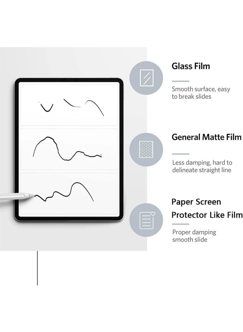 2Pcs Paper-Feel Screen Protector for iPad Pro M4/M5 11 Inch 2025/2024 and iPad Air M4/M2 11 inch 2025/2024 , Anti-Glare Matte PET Film for Drawing & Note-Taking, Paper-like Texture, Anti-Fingerprint, Fast Response, - Image 4