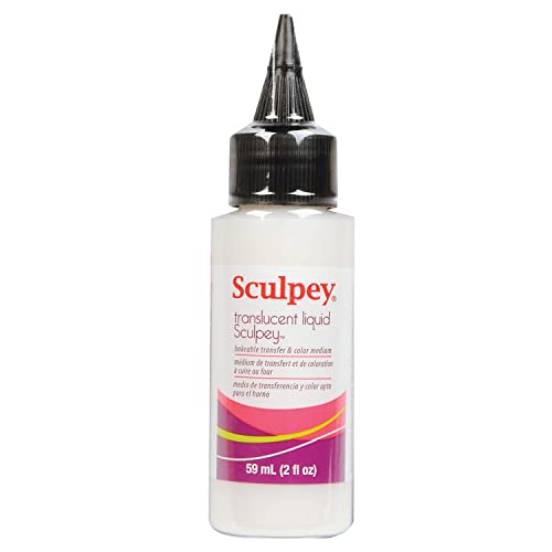 Sculpey Polyform Liquid Sculpey Liquid Polymer Oven-Bake Clay, Translucent, 2 oz. bottle, Great for jewelry, holiday, DIY, mixed media, window clings, home décor and more! Great for beginners to artists! - Image 2