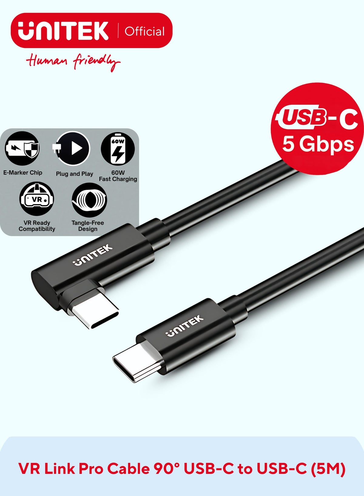 UNITEK UNITEK Vr Link Pro Cable 5m 60W Z6A7DC3D47C1DBC6F8886Z