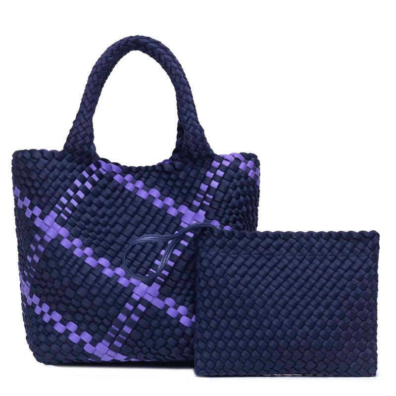Selling Hand-Woven Handbags, Fashionable And Casual Contrasting Colors, High-End Large-Capacity Handbags, Ready-Made - Image 1