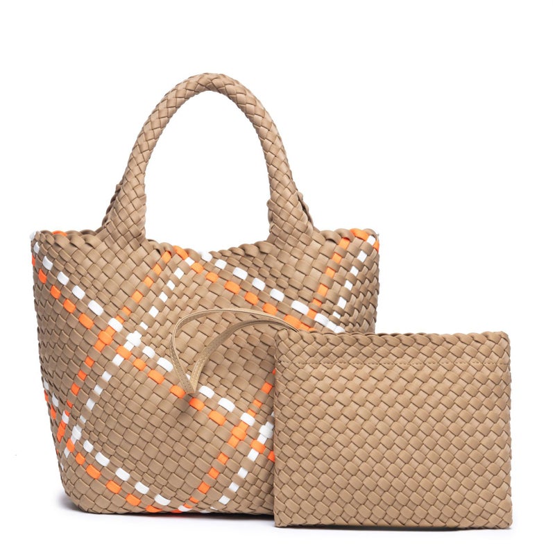 Selling Hand-Woven Handbags, Fashionable And Casual Contrasting Colors, High-End Large-Capacity Handbags, Ready-Made - Image 2