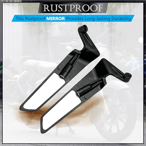 MIKANIX Motorcycle Rear View Handle Bar Side York Nut Fitting Mirror | Stealth Mirror Compatible with Apache 160 | 200 - Image 3