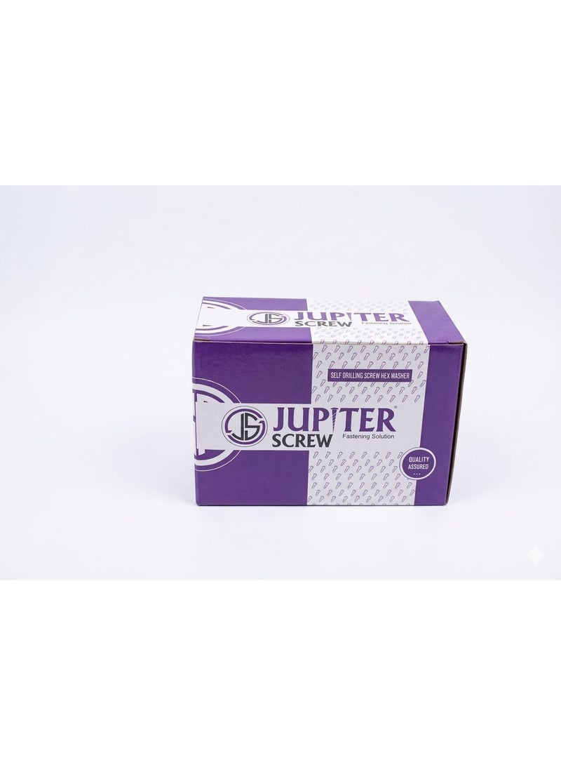 Jupiter SDS Hex Washer Head Stainless Steel Screws (14x1.1/4' inch) Bonded EPDM Washer, Slotted Hex Head Box of 360 pieces - Image 2