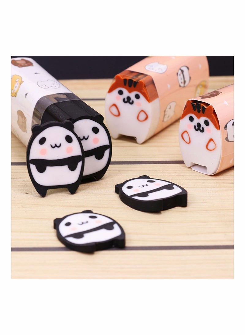 KASTWAVE Animal Pencil Erasers Cylindrical Shaped Cute Erasers - Image 3