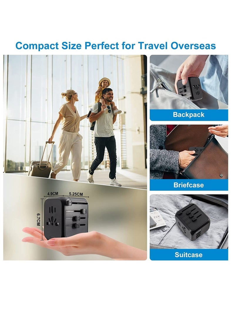 ELTRAZONE International Power Plug Adapter with 3 USB Ports & 1 Type-C Port (5V/3A), 4 AC Outlet Adaptor Charger for US to Most of Europe Iceland Spain Italy France Germany  - Image 5