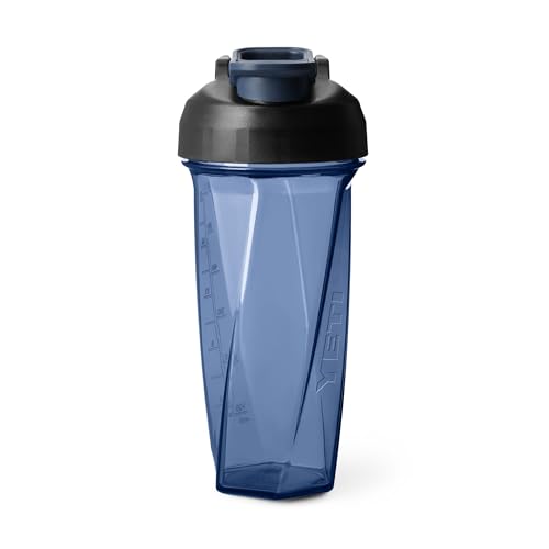 YETI Yonder Helimix Vortex Blender Shaker Bottle Holds up to 27oz No Blending Ball or Whisk USA Made Portable Pre Workout Whey Protein Drink Shaker Cup Dishwasher Safe Navy - Image 1