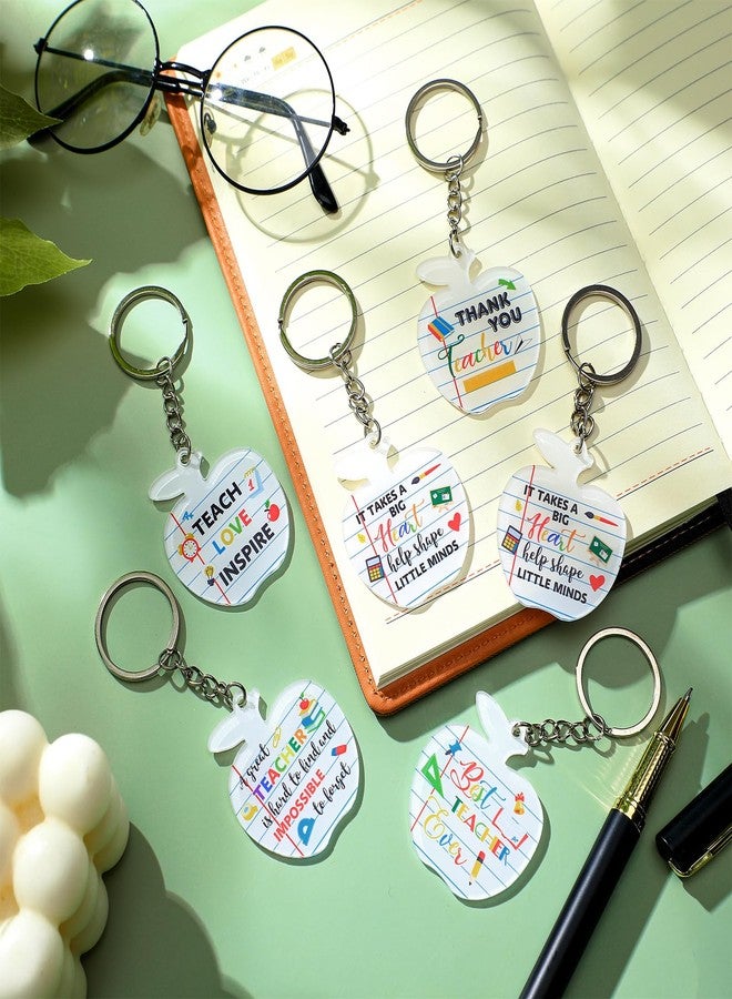 سوريو مجموعة هدايا عيد الميلاد من Sureio، 24 قطعة، هدايا تقدير للمعلمين، سلاسل مفاتيح من الطلاب لتوزيعها في حفلات عيد الميلاد (تفاحة) - Image 4