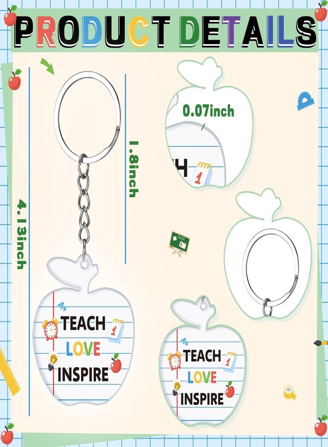 سوريو مجموعة هدايا عيد الميلاد من Sureio، 24 قطعة، هدايا تقدير للمعلمين، سلاسل مفاتيح من الطلاب لتوزيعها في حفلات عيد الميلاد (تفاحة) - Image 2