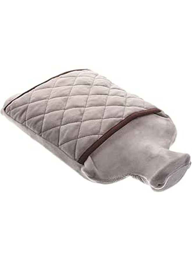 Thickened PVC Hot Water Bag Reusable Hand Warmer with Cover Gray Color - Image 1