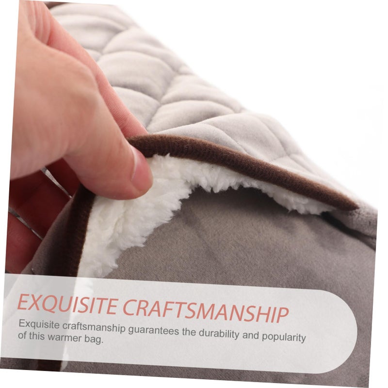 Thickened PVC Hot Water Bag Reusable Hand Warmer with Cover Gray Color - Image 4