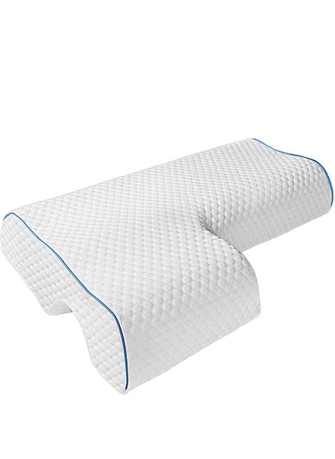 Memory Foam Cuddle Pillow - Anti Pressure Couples Pillow with Arm Hole - Arched Cuddle Pillow,Couples Pillow with Slow Rebound and Breathable Memory Foam