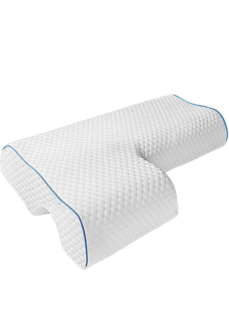 Yameem - Memory Foam Cuddle Pillow - Anti Pressure Couples Pillow with Arm Hole - Arched Cuddle Pillow,Couples Pillow with Slow Rebound and Breathable Memory Foam - Image 1
