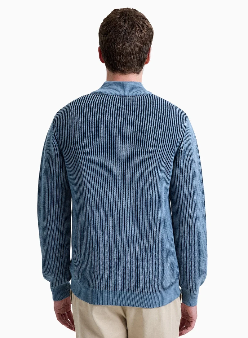 French Connection Two Tone Half Zip