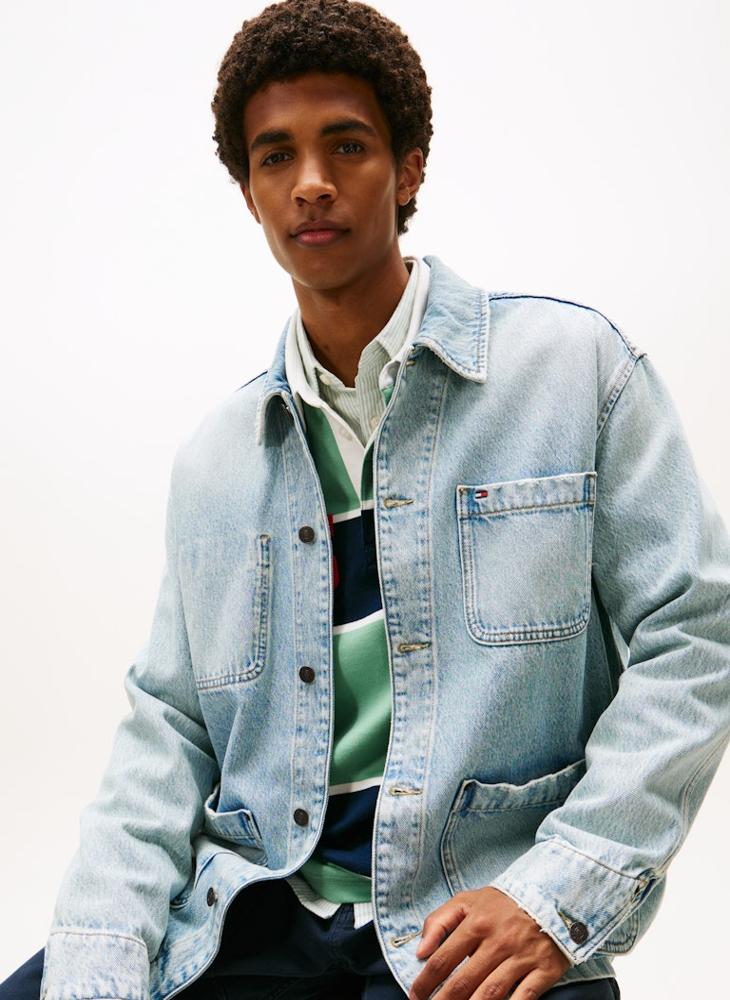 TOMMY JEANS Relaxed Denim Chore Jacket - Image 3