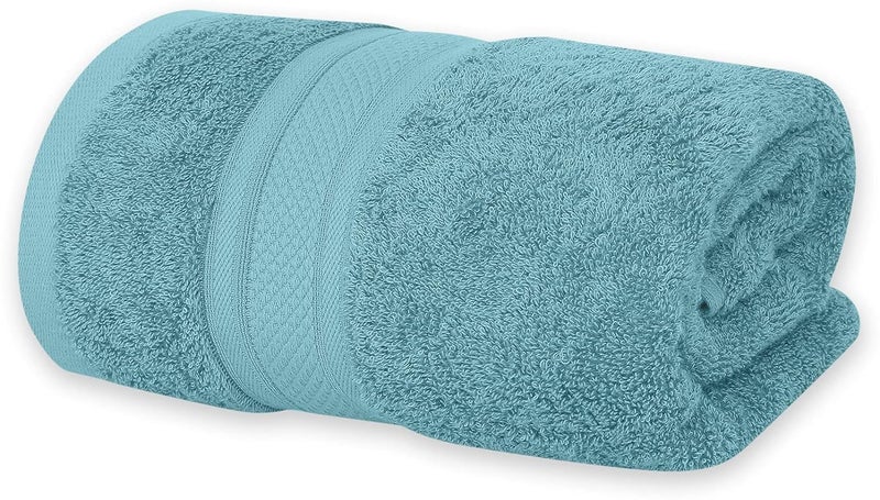 Eddika Super Soft and Highly Absorbent Bamboo Bath Towel for Men & Women Large Size 575 GSM (75 X 140 cm) (Blue) - Image 5