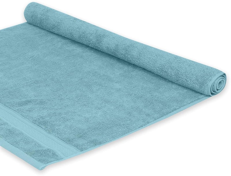 Eddika Super Soft and Highly Absorbent Bamboo Bath Towel for Men & Women Large Size 575 GSM (75 X 140 cm) (Blue) - Image 4